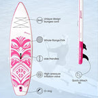 Inflatable Paddle Board,Stand Up Paddle Board Set, Extra Wide SUP Board with Removable Fin, Floating Paddle, Hand Pump, Waterproof Phone Pouch,Traveling Board