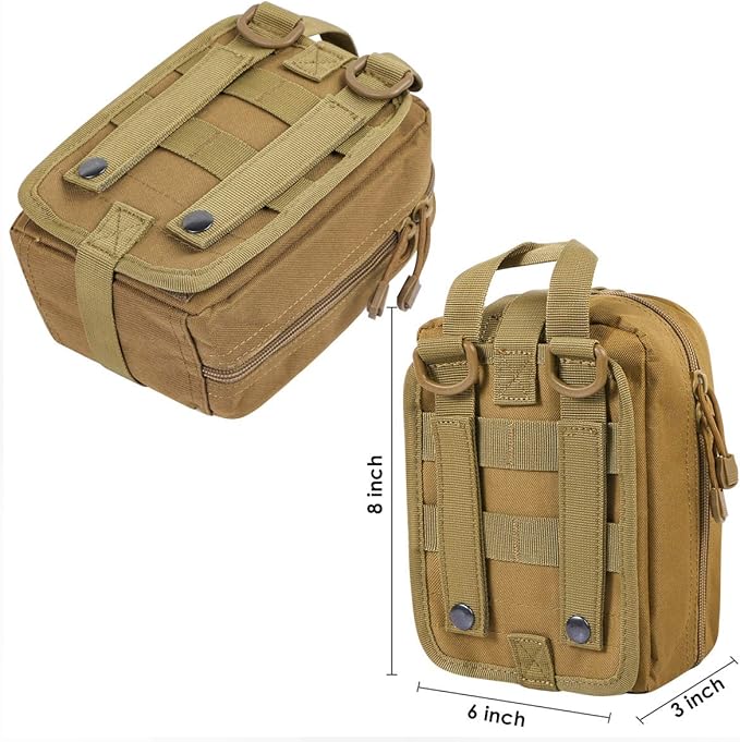 Gogoku First Aid Pouch 1000D Nylon Tactical Molle Tear Away Medical Pouch Empty Utility Pouch for Outdoor Activities Medical Supplies Camping Hiking Travel,Bag Only