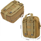 Gogoku First Aid Pouch 1000D Nylon Tactical Molle Tear Away Medical Pouch Empty Utility Pouch for Outdoor Activities Medical Supplies Camping Hiking Travel,Bag Only