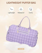 Duffle Bag for Travel, Weekender Bag with Shoe Compartment, Carry On Overnight Bag for Women with Toiletry Bag, Gym Bag with Wet Pocket, Hospital Bags for Labor and Delivery Beige
