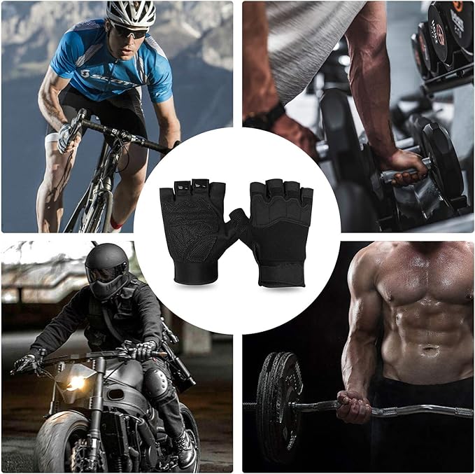 FIORETTO Fingerless Gloves for Airsoft Shooting Half Finger Hunting Hiking Cycling Driving Motorcycle Climbing Work Gloves M210603