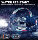 DanForce Headlamp. USB Rechargeable LED Head Lamp. Ultra Bright LUMINUS 1080 Lumen Head Flashlight + Red Light. HeadLamps for Adults, Camping, Outdoors & Hard Hat Work. Zoomable IPX54 Headlight