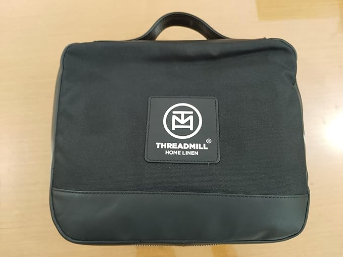 Threadmill Travel Blanket Cotton Viscose derived from Bamboo - Airplane Premium Soft Light Blanket Throw with Black Leather Bag(Grey Color) Compact & Portable Blanket for Travel, Car, Picnic & Camping