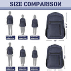Travel Backpack, Extra Large 45L Travel Backpack for Men & Women, Expandable Laptop Bag, Water Resistant Computer Backpack Fits 18.4 Inch Laptop, Lightweight Daypack for Flight, Blue