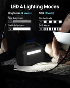 DARAN Solar Generator 192Wh with 30W Solar Panel, Portable Power Station 300W (600W Surge), 8 Outputs LiFePO4 Battery, Portable Charger for Camping, Emergency, Outdoor Off-Grid Use