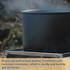 CAMPINGMOON Camping Pot 4-Quart Portable Campfire Cooking Hanging Pot Lightweight Aluminum MC-230