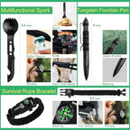 Emergency Survival Kit Gifts for Men Husband Dad, 34 in 1 Survival Gear and Equipment for Camping Hiking Outdoors Adventures, Birthday Christmas for Men Boyfriends Fathers