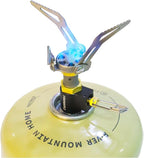 Fire-Maple FMS-300T Ultralight Titanium Backpacking Camping Gas Stove | 2600W Pocket Backpacking Cooking Folding Burner | Outdoor Trekking Hiking Fishing (Black)