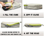 6 Set/3 Set Ultralight Compression Packing Cubes, Suitcase and Backpack Travel Organizer Bags