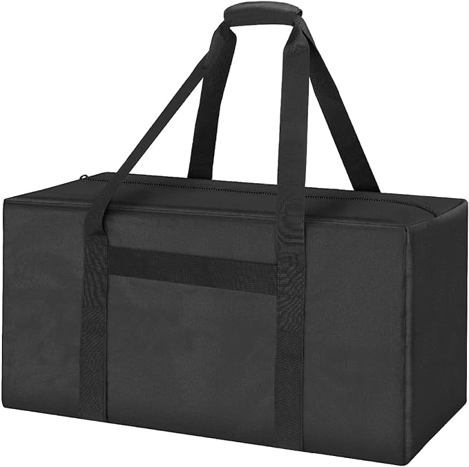 INFANZIA 24inch Sports Duffel Travel Bag, 56L Duffel Tote Bag with Upgrade Zipper, Water Resistant & Foldable Equipment Storage Bag for Camping Tent Tripod Fishing