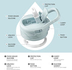 IDEUS Insulated Water Bottle 12oz, Stainless Steel Insulated Water Bottle For School, Insulated Bottles With Straws Leakproof, Vacuum Double Wall Water Bottles For Boys And Girls With 2 Lids, BPA Free