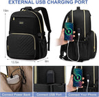 Focdod Laptop Backpack for Women Bookbag: 18 inch Work Backpacks with Pouch Pocket for Large Capacity Cup & USB Charger College Book Bag Travel Business Nurse Teacher Bookbags Anti-theft Back Pack