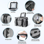 BALEINE Extra Large Soft Cooler Bag, Portable Leakproof Cooler, 40/60 Cans Volume for Beach, Camping, Kayaking, Travel, and Road Trips