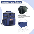 Tactical Lunch Box, Expandable Insulated Large Lunch Bag, Heavy Duty Waterproof Leakproof Cooler Bag for Adults/Men/Work Outdoor Picnic Day Trips, 20 Can/15 L, Blue, HSHRISH