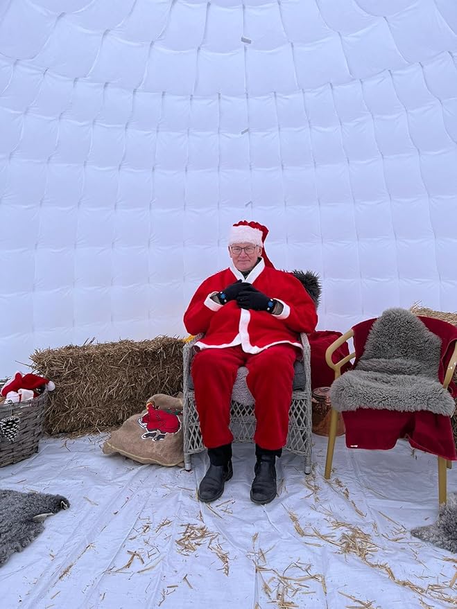 SAYOK Outdoor Portable Inflatable Igloo Dome Tent with Led Light for Party Wedding Event Camping