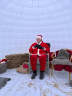 SAYOK Outdoor Portable Inflatable Igloo Dome Tent with Led Light for Party Wedding Event Camping