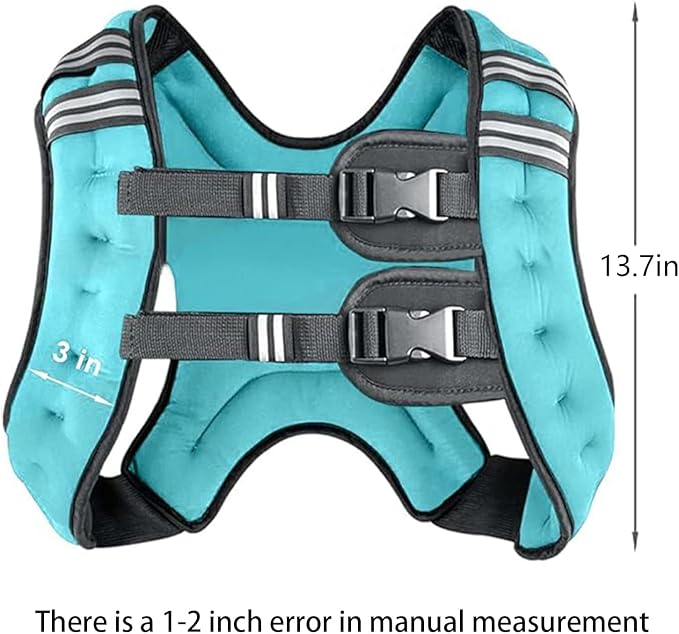 Prodigen Weighted Vest for Women and Men 8 12 16 20 25 30 Lbs with Reflective Stripe and Double Adjustable Buckle Straps Weight Vests for Strength Training, Jogging, Cardio, Weight Loss
