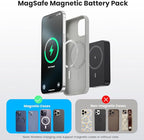 Magnetic Portable Charger 10800mah for Magsafe Battery Pack, Wireless Power Bank with 25W PD Fast Charging & LCD Display, Compatible with iPhone 16/15/14/13/12 Pro/Pro Max/Plus-Black