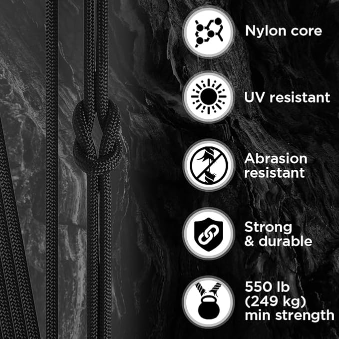 TECEUM 5/32" Paracord Rope 1000 – 1000ft / 200ft / 100ft / 50ft – Tactical Parachute Cord 4mm – 45+ Colors – Nylon String for Survival & Camping Gear – Stripe Cord for Survival – Utility Rope