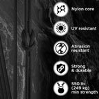 TECEUM 5/32" Paracord Rope 1000 – 1000ft / 200ft / 100ft / 50ft – Tactical Parachute Cord 4mm – 45+ Colors – Nylon String for Survival & Camping Gear – Stripe Cord for Survival – Utility Rope