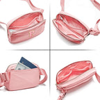 Gitus Customizable Belt Bag Fanny Pack for Girls Age 6-8 & 8-10 with Initial - Trendy Teen Girl Gifts (Light Pink)