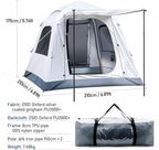 Automatic Inflatable Camping Tent，Easy Set up 3-4 Person Glamping Outdoor Air Blow Up Tents, Quick Setup Air Tent with a Built-in air Pump,Waterproof Inflatable House Tent for Adults