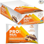 PROBAR - MEAL Bar, Oatmeal Chocolate Chip, Non-GMO, Gluten-Free, Healthy, Plant-Based, Whole-Food Ingredients, Natural Energy (12 Count)