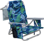 ZENPETIO Beach Chair, Camping Chair for Adults, Reclining Backpack Chair for Pool, Beach, Camping, Outdoors