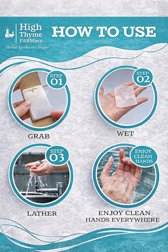 Travel Soap Sheets (300 Count, 6 Pack) – Portable Paper Soap for Travel, Camping, Hiking & Emergency Kits – Pocket Size Hand Soap Sheets, TSA Approved, Unscented