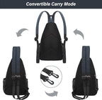 MOSISO Sling Backpack Travel Hiking Daypack, Crossbody Convertible Sling Bag with Front Pocket One Shoulder Chest Bag