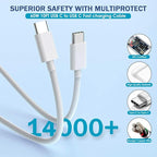 Charger for iPhone 17 Pro Max, iPhone 16 Pro Charger, i.Phone 15 Plus Fast Charging, i.Phone Charge Fast Charging, 20w USB-C Block & 10ft Type-C Cable, White 1 Pack