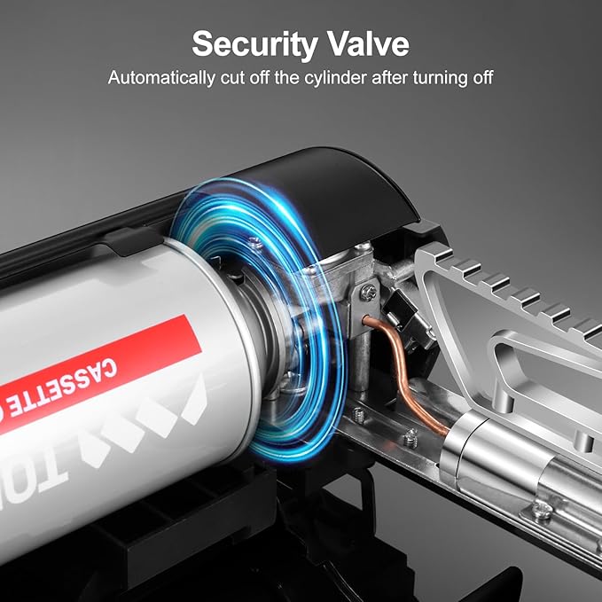 Odoland Portable Camping Stove Butane 1400W Gas Stove Collapsible Backpacking Stove for Indoor Outdoor Cooking Hiking and Picnic