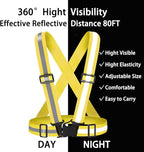 High Visibility Reflective Vest Safety Vest Running Reflective Gear Adjustable Reflective Vest for Walking,Jogging,Hiking,Night Cycling
