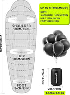 Bessport Mummy Sleeping Bag | 15-45 ℉ Extreme 3-4 Season Sleeping Bag for Adults Cold Weather– Warm and Washable, for Hiking Traveling & Outdoor Activities