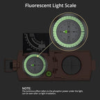 Compass Hiking Survival, IP65 Waterproof Metal Compass with Sighting Clinometer and Carry Bag, Multifunctional, Professional, for Camping Hunting Hiking Navigation