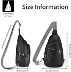 Crossbody Bags for Women Anti Theft Vegan Leather Sling Bag RFID Blocking Chest Bag for Travel