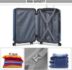 Kono 20" Carry on Luggage Lightweight with Spinner Wheel TSA Lock Hardside Luggage Durable Small Carry on Suitcase Navy