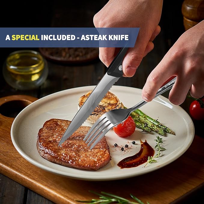 Travel Utensils with Case,Reusable Utensils,Portable Travel Camping Cutlery Set,Stainless Steel Flatware Set,Lunch Boxes Workplace Camping School Picnic (Sivler)