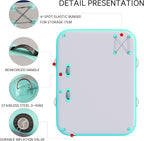 Inflatable Floating Dock Mat,6 inches Thick Inflatable Stable Platform Raft with Storage Bag None-Slip Surface for Lake Beach Pool