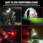 LED Headlamp, 1000lumens 230° Widebeam Headlight, USB Rechargeable HeadLamp with Red Taillight, Lightweight Waterproof Headband Light for Camping Running Hiking, Hard Hat Headlamp