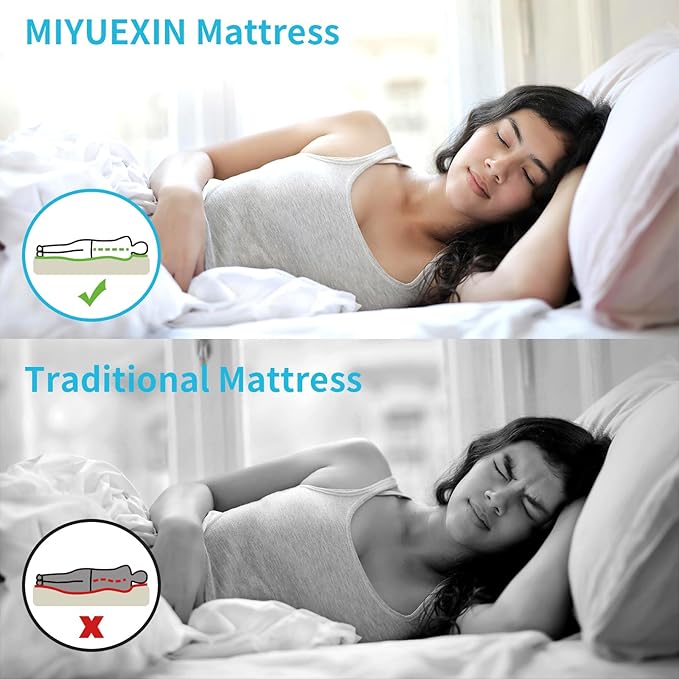 Twin Air Mattress with Fast Inflating Pump, Blow up Mattress of Wave Flocked Top, Durable Air Bed for Home, Camping & Guests 8in Bed Height – 500lb Weight Capacity