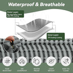 Sleeping Pad for Camping - Ultralight Camping Mattress with Pillow, Built-in Foot Pump, Compact Inflatable Portable Mat for Backpacking, Hiking, Car Traveling, Beach, Tent