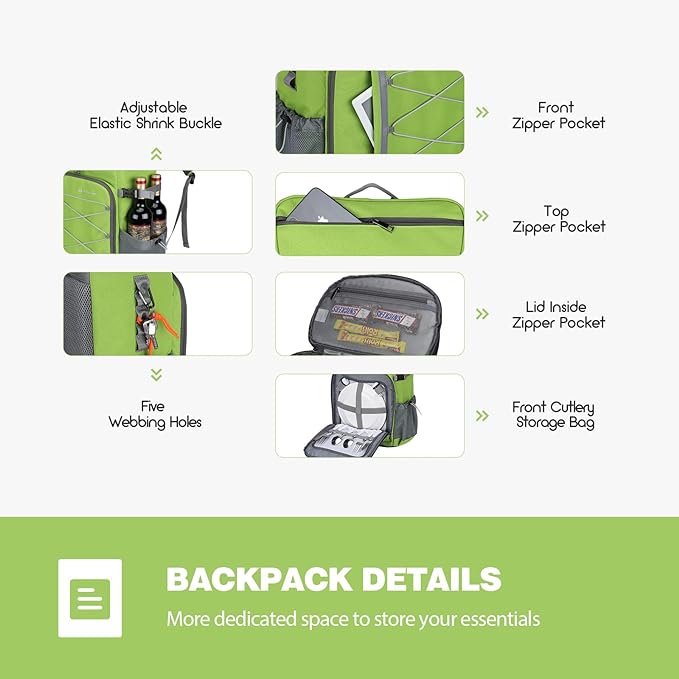 Maelstrom Cooler Backpack - 35/50 Can Insulated Soft Cooler Lunch Bag for Camping, Beach, Hiking & Shopping