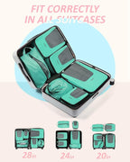 BAGSMART Compression Packing Cubes for Travel, 6 Set/5 Set/4 Set, Compression Suitcase Organizer Bags Set for Suitcases Travel Essentials, Lightweight Packing Organizers