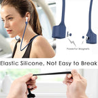 4 PackStrong Magnetic for AirPods Straps,Soft Silicone Sports Lanyard Compatible with AirPods 4rd / AirPod Pro 1st & 2nd / AirPod 3rd /AirPod 1&2-4 Color