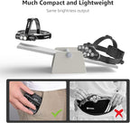 Lepro 1000 Lumen Headlamp Rechargeable - Powerful Detachable Head Lamp with 2200 mAh Battery, Super Bright 500FT Flashlight Beam, IP65 Waterproof LED Headlight for Camping Hiking Hunting Fishing Gear