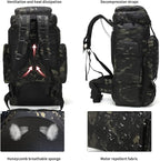 Hiking Backpack for Men 70L/100L Camping Backpack Military Rucksack Molle 3 Days Assault Pack for Climbing
