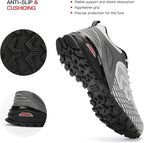 Kricely Men's Trail Running Shoes Non Slip Hiking Shoes Tennis Shoes Fashion Sneakers Workout Footwear