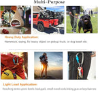 STURME Carabiner Clip 12KN Aluminium Wiregate Lightweight Heavy Duty Large Strong Durable D-Ring Hooks Spring Snap Link Keychain Clips Set for Hammock Improved Design 2022