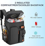 Insulated Cooler Backpack,33/45 Cans Multifunctional Double Deck Leakproof Cooler Bag with Sternum Strap,Large Capacity Lightweight Travel Camping Beach Backpack
